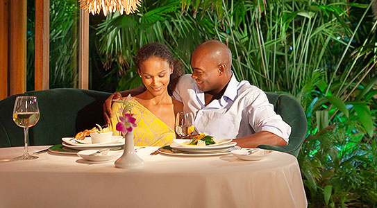 Luxury food at Couples Swept Away all inclusive resort