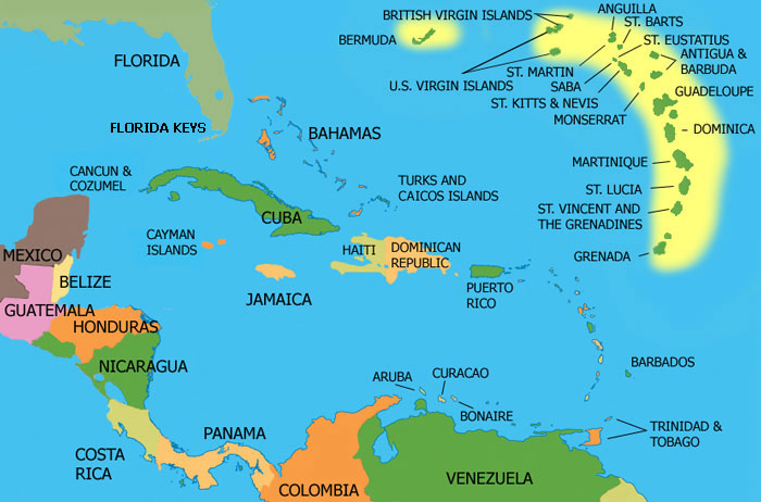 Caribbean Map